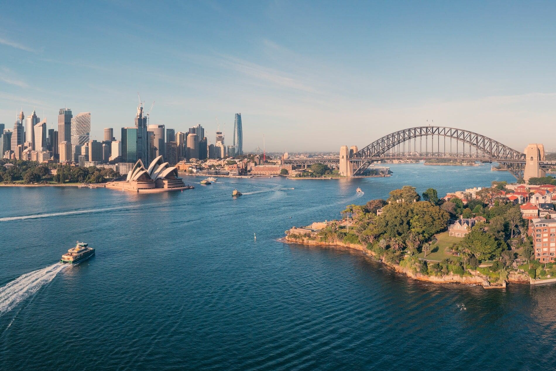 Sydney Harbour with the Opera House and Harbour Bridge