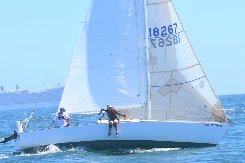 Sailboat racing on San Diego Bay
