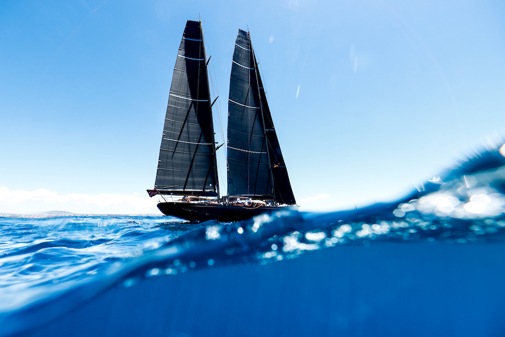 A SailGP fleet racing on Doyle Sails