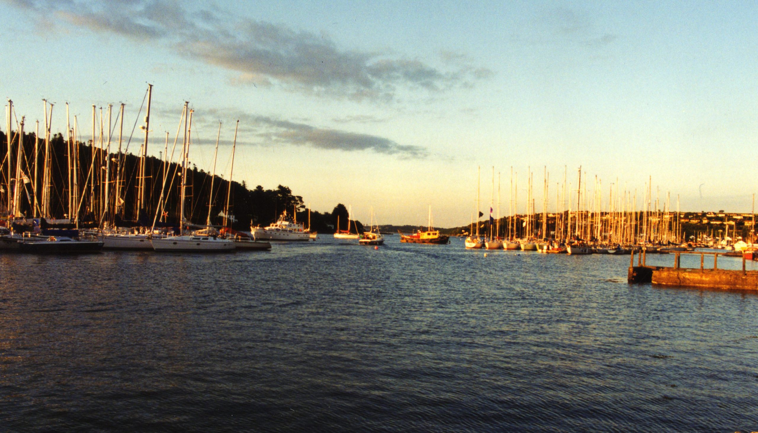 Yachts moored at Crosshaven, Cork Harbour