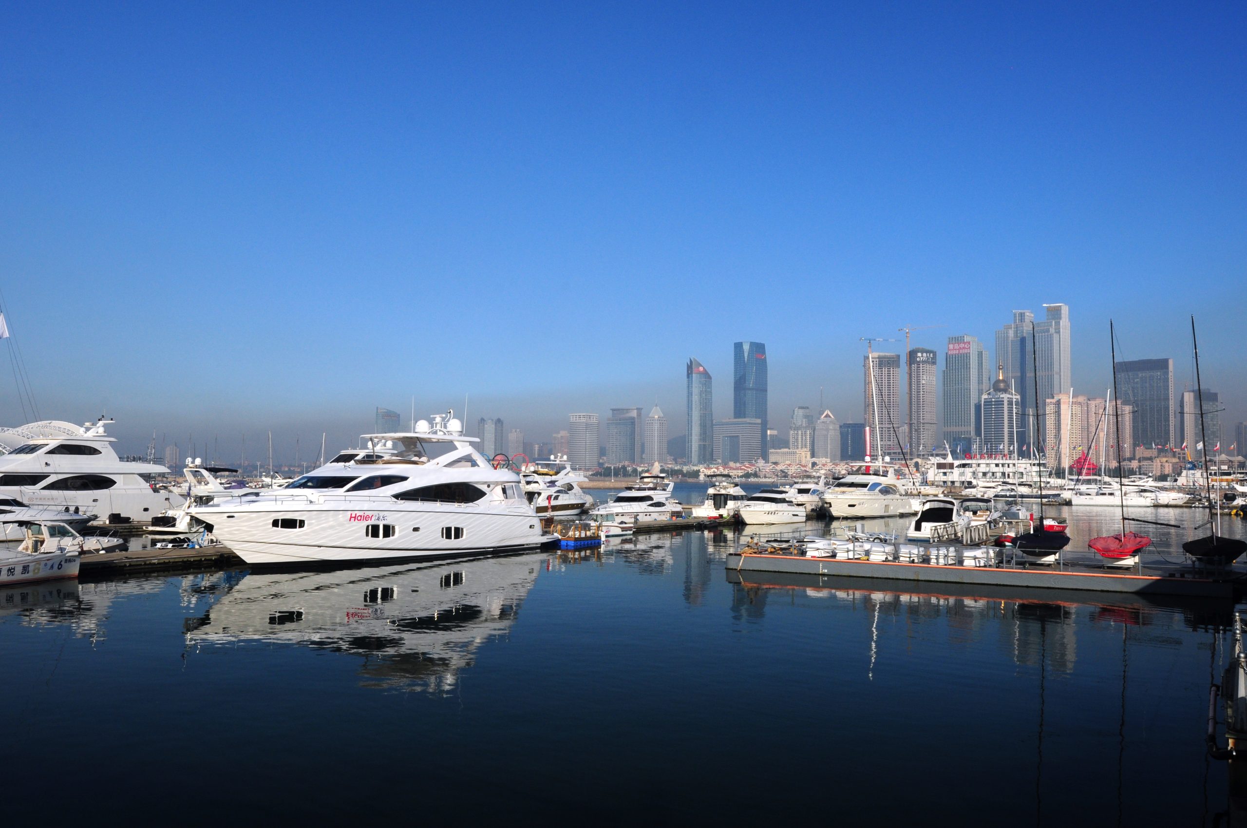 Yachts at the Olympic Sailing Center, Qingdao