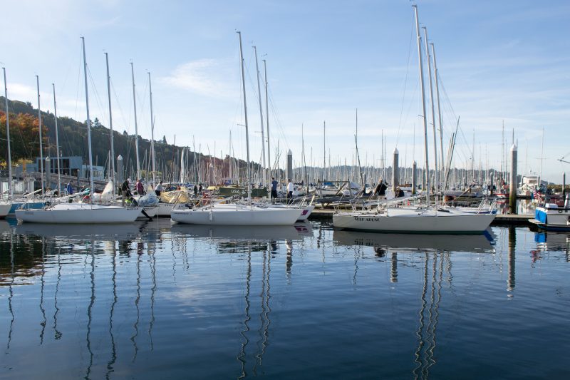 Sailing yachts at Shilshole Bay Marina, Seattle
