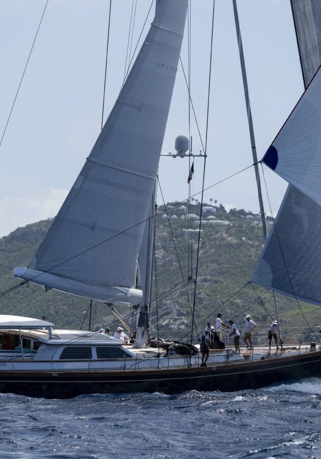 Whisper sailing in the St. Barth's Bucket Regatta.